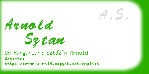 arnold sztan business card